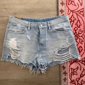 Cut off denim shorts